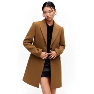 Mango Lapelled straight-cut coat (XL)